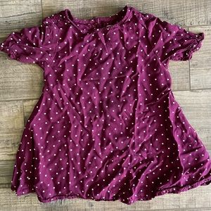 Toddler Maroon Dot Dress